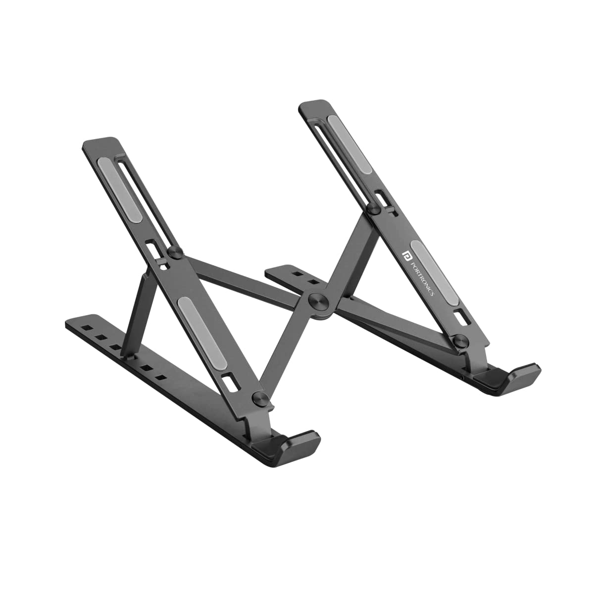 Portronics My Buddy K Portable Laptop Stand with Adjustable Height, Foldable, OverHeating Protection for Laptops & MacBooks (Grey)Portronics My Buddy K Portable Laptop Stand with Adjustable Height, Foldable, OverHeating Protection for Laptops & MacBooks (Grey)