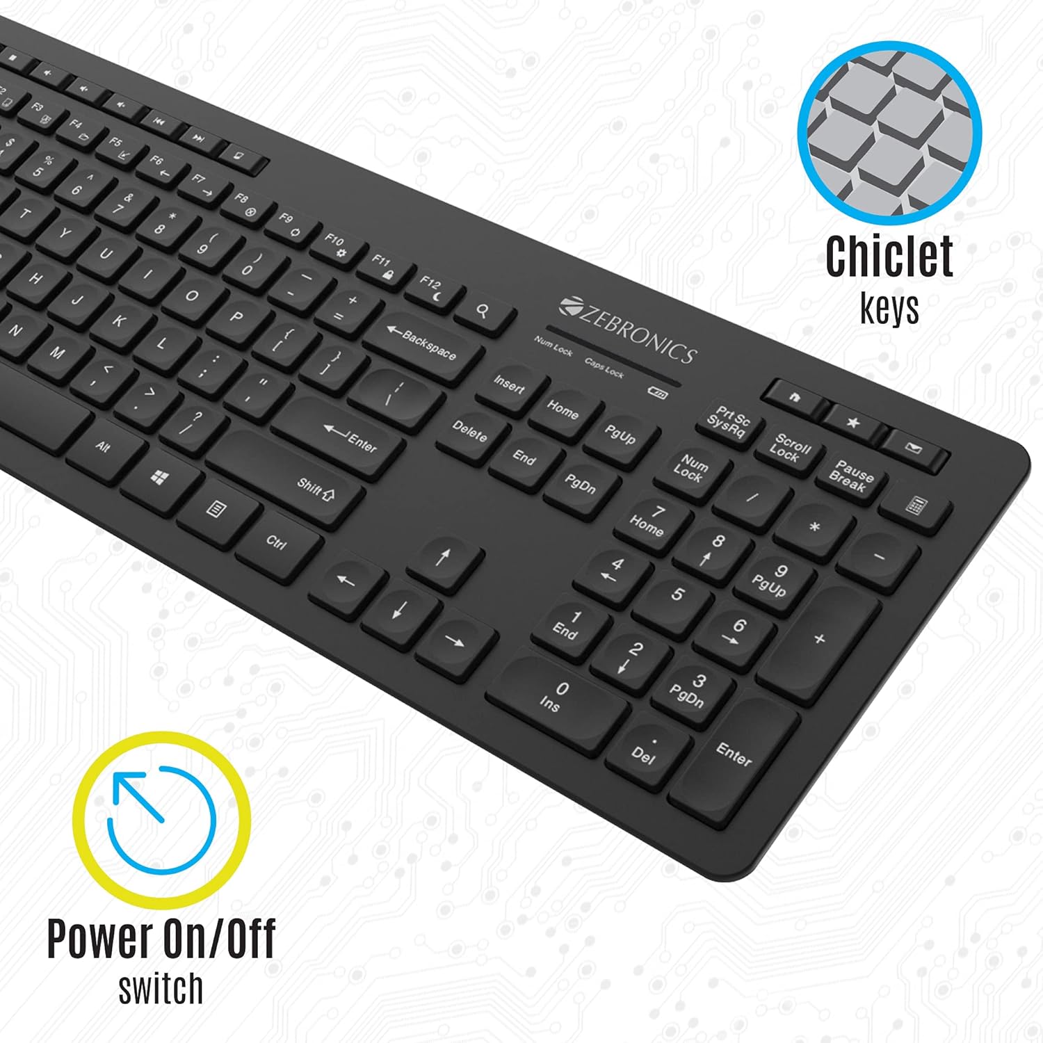 Zebronics Zeb-Companion 500 Wireless Keyboard & Mouse Combo