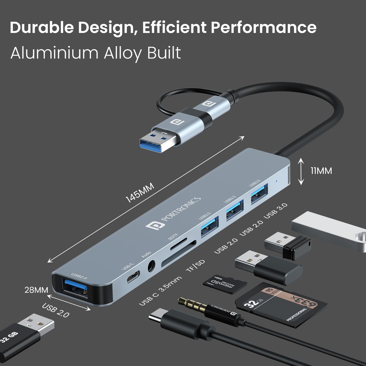 Portronics Mport 11 USB C Docking Station