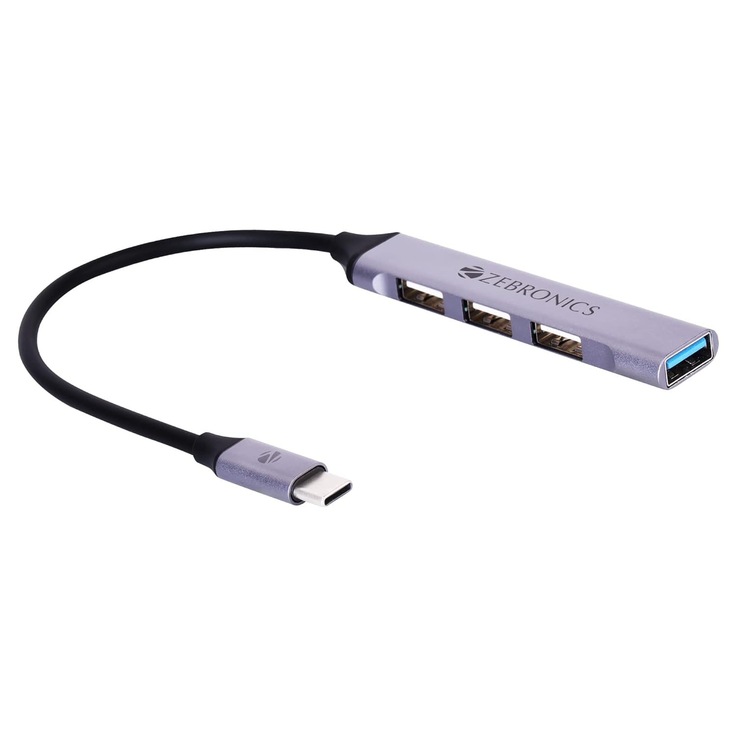 Zebronics TA200U Type C to USB Hub Aluminum Design