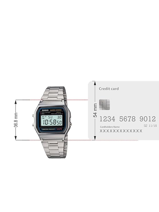 Casio Vintage Digital Grey Watch A158WA-1Q